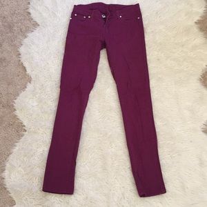 Maroon Wax Jeans